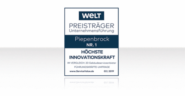 Höchste Innovationskraft im Gebäudeservice: Piepenbrock erhält Qualitätssiegel. (Piepenbrock Unternehmensgruppe GmbH + Co. KG)