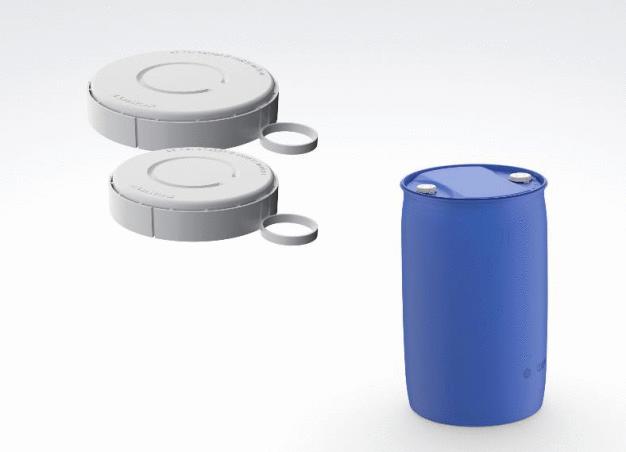 Die Siegelkappe des Spundverschlusssystems für PE-Fässer ist in zwei verschiedenen Durchmessern erhältlich.