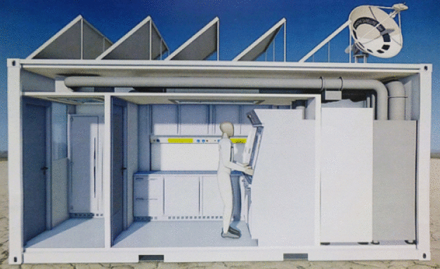 Beispiel einer Reinraumanlage innerhalb eines 20 Fuß-Containers. © MK Versuchsanlagen