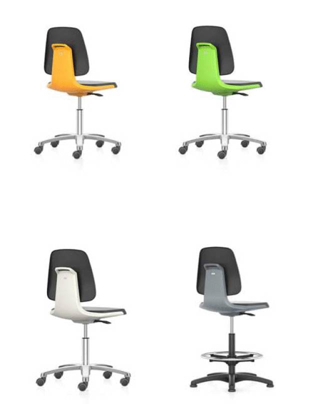 In addition to its line-up of technical features, Labsit’s variety of colours visually distinguishes the often rather mundane laboratory environment. The chair’s excellent value for money also makes it extremely attractive to large companies in an international context. (Photo: © Bimos)