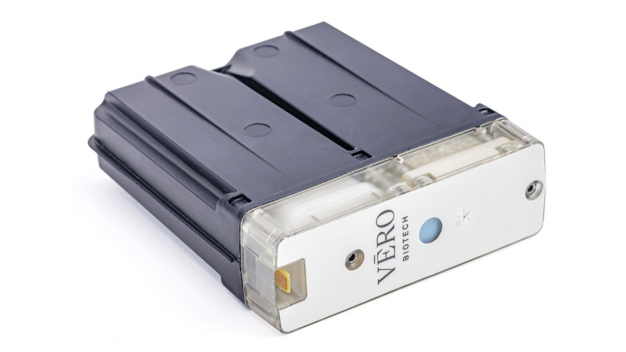 Einwegkassette des GENOSYL tanklosen Inhalationssystems für Stickstoffmonoxid / Cartridge of the GENOSYL tankless inhalation system for nitric oxide 
