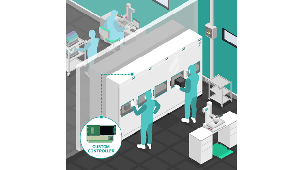 Para una nueva generación de pasajes de transferencia en salas limpias, akYtec desarrolló en poco tiempo un sistema de control que se puede integrar de manera rápida y económica. (Imagen: akYtec GmbH)