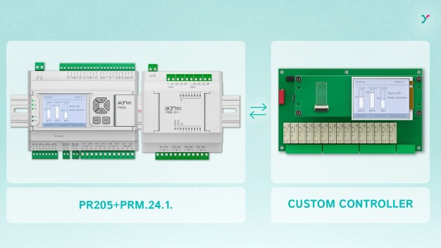 El controlador a medida para el control de las esclusas de transferencia consiste en una combinación del relé PR205 con el módulo adicional PRM.24.1 de akYtec. (Imagen: akYtec GmbH)