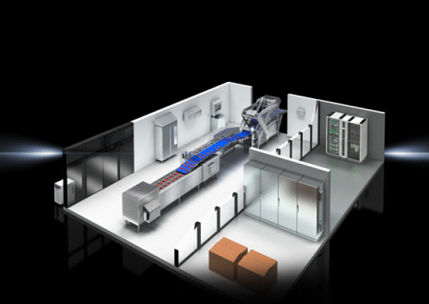 Rittal bietet Systemlösungen für Gehäuse- und Schaltschranktech-nik für jede Hygienezone in der Nahrungsmittelindustrie: vom Lebensmittel- (Zone 1)  über den Spritz- (Zone 2) bis zum Verpa-ckungs- und Nicht-Lebensmittelbereich (Zone 3). (Quelle: Rittal GmbH & Co. KG)