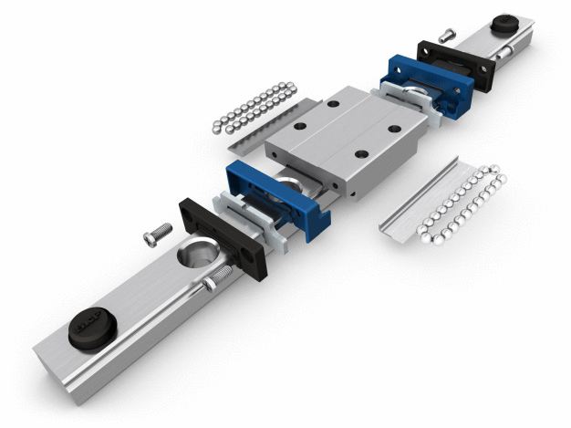 Zu den konstruktiven Vorzügen der neuen LLS-Miniatur-Profilschienenführung von SKF gehören u. a. der optimierte Kugellauf sowie das den Wartungsaufwand minimierende Schmierstoffreservoir samt verbesserter Dichtung.