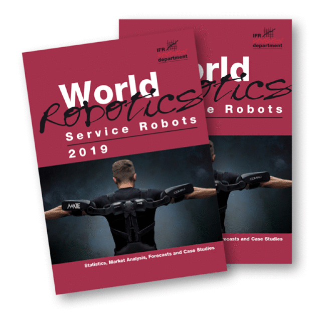 Der »World Robotics 2019 – Service Robots« bietet neueste Marktzahlen und umfassende Hintergrundinfos zu Anwendungen mit Servicerobotern. (Quelle: World Robotics 2019)