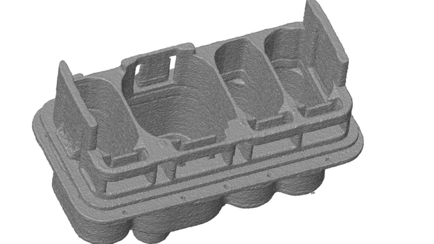 Bei der industriellen Computertomographie entsteht aus einer Vielzahl an Projektionen nach dem Rendering ein dreidimensionales Modell. (Bild: 1zu1)