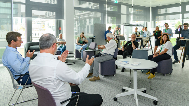 Diskussion mit Dr. Fridtjof Traulsen und Dr. Ralf Schumacher, © Böhringer Ingelheim