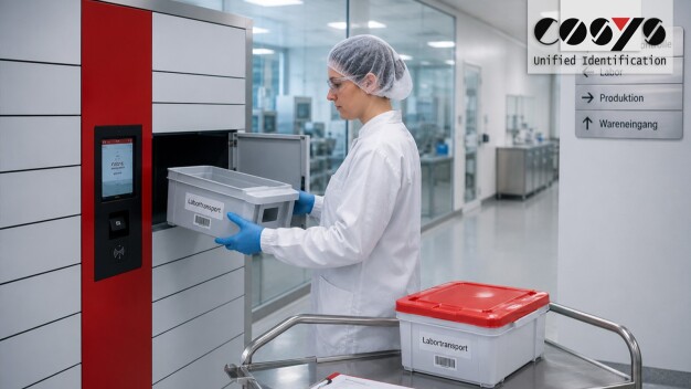 Digitale Inhouse Logistik schafft nachvollziehbare und GMP-nahe interne Transportprozesse zwischen Labor, Qualitätssicherung und Produktion. (Copyright: COSYS)