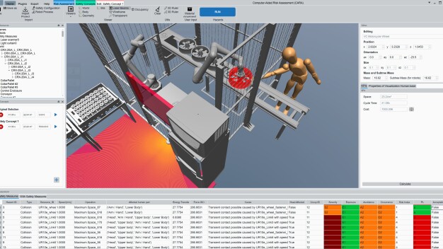CARA vereinfacht den Prozess zur Risikobeurteilung für kollaborative Roboter durch eine intelligente, teilautomatisierte Unterstützung des Nutzers. (© Fraunhofer IPA) CARA vereinfacht den Prozess zur Risikobeurteilung für kollaborative Roboter durch eine intelligente, teilautomatisierte Unterstützung des Nutzers. (© Fraunhofer IPA)