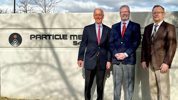 Particle Measuring Systems‘ Präsidenten: (links nach rechts) Paul Kelly, John Mitchell, Dr. Robert Knollenberg (Gründer), Dr. Don Veal (nicht im Bild).