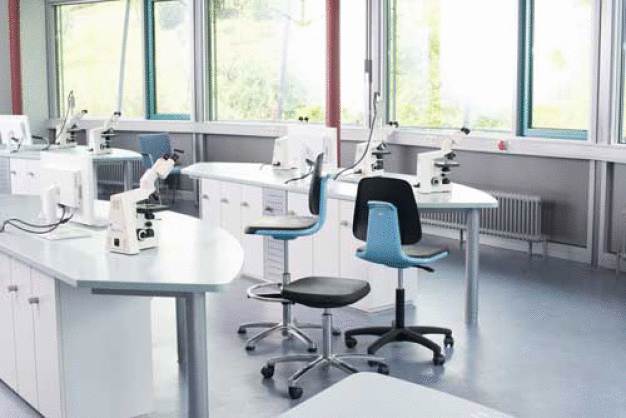 So divers die Themenbereiche verschiedener Labore sind, so vielfältig können auch die spezifischen Arbeitsabfolgen der einzelnen Einrichtungen sein. Dabei bestimmen die jeweils geforderte Körperhaltung und die damit zusammenhängende Sitzposition immer die Voraussetzungen für den Laborstuhl. (Foto: © Bimos) So divers die Themenbereiche verschiedener Labore sind, so vielfältig können auch die spezifischen Arbeitsabfolgen der einzelnen Einrichtungen sein. Dabei bestimmen die jeweils geforderte Körperhaltung und die damit zusammenhängende Sitzposition immer die Voraussetzungen für den Laborstuhl. (Foto: © Bimos)
