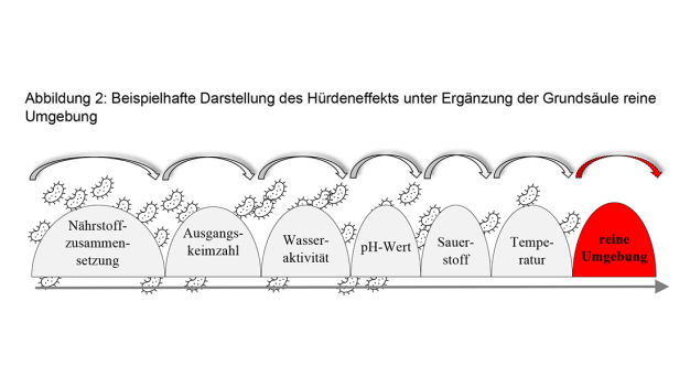 Abbildung 2: Beispielhafte Darstellung des Hürdeneffekts unter Ergänzung der Grundsäule reine
Umgebung (Copyright: Melanie Jahn)