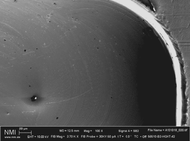 Probe nach der nasschemischen Reinigung (Bildquelle: NMI)
