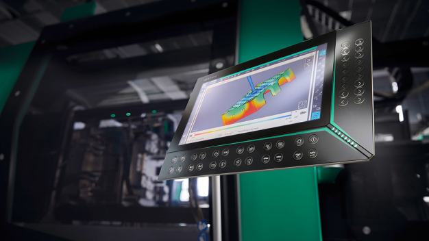 Dank des „aXw Control FillAssist“ „kennen“ smarte Allrounder-Spritzgießmaschinen mit Gestica-Steuerung die Teile, die sie produzieren sollen. (Foto: ARBURG) / Smart Allrounder injection moulding machines with Gestica controllers 