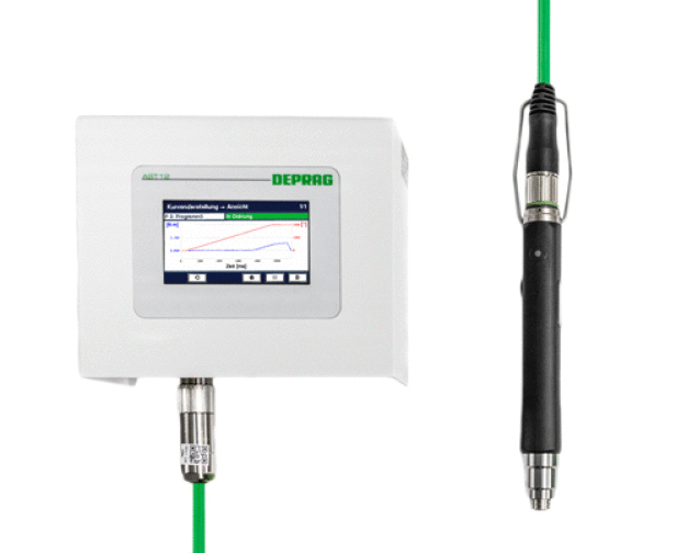 Schraubsystem DEPRAG Plus: Ablaufsteuerung AST12 mit Handschrauber 321E. / Screwdriving system DEPRAG Plus: sequence controller AST12 with handheld screwdriver 321E.