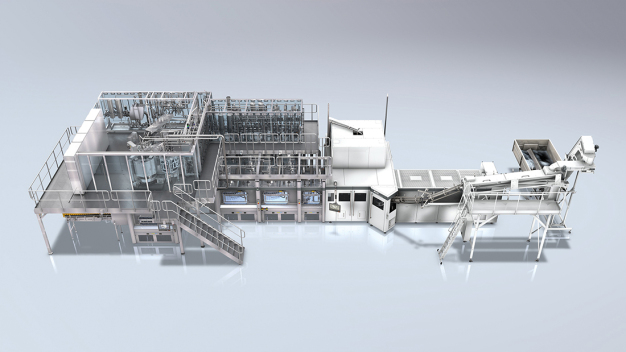 Ein Highlight des neuen Rotativblocks ist die automatische Formatumstellung: Manuelle Eingriffe des Bedieners sind überflüssig und die innere Sterilität des Füllers wird nicht gestört. (Copyright: KHS GmbH) / One highlight of the new rotary block is its automatic format changeovers, rendering manual operator intervention superfluous and thus retaining the filler’s internal sterility. (Copyright: KHS GmbH)