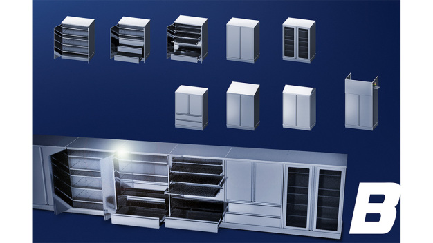 Adaptive Edelstahl-Reinraummöbel: Hygienisch, modular und zukunftssicher für flexible Anforderungen. Durch Variabilität der Maße und durch Kombination mehrerer Element ergeben sich unzählige Gestaltungs- und Anpassungsmöglichkeiten. Durch gezielte Instandsetzung, Modifikation und Wiederverwendung verlängern wir außerdem die Lebensdauer der Edelstahlkomponenten – ressourcenschonend, wirtschaftlich und zukunftsorientiert und somit auch ein Beitrag zur Kreislaufwirtschaft.