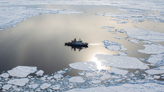 Die Polarstern im Einsatz. (Copyright: S. Arndt)