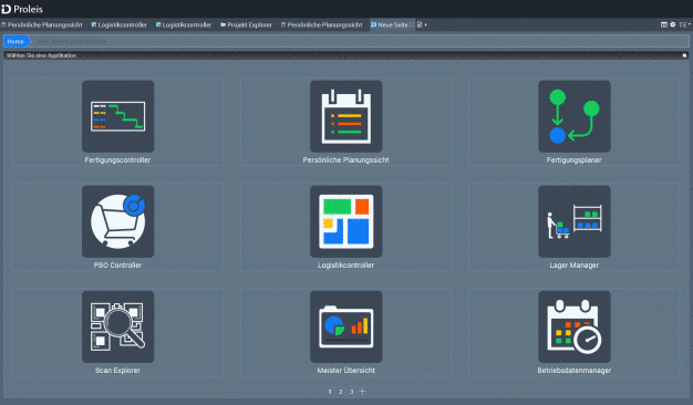 Aufgabenspezifische Apps auf der Proleis-Oberfläche erleichtern den Einstieg und die Orientierung. (Bild: Tebis AG)
