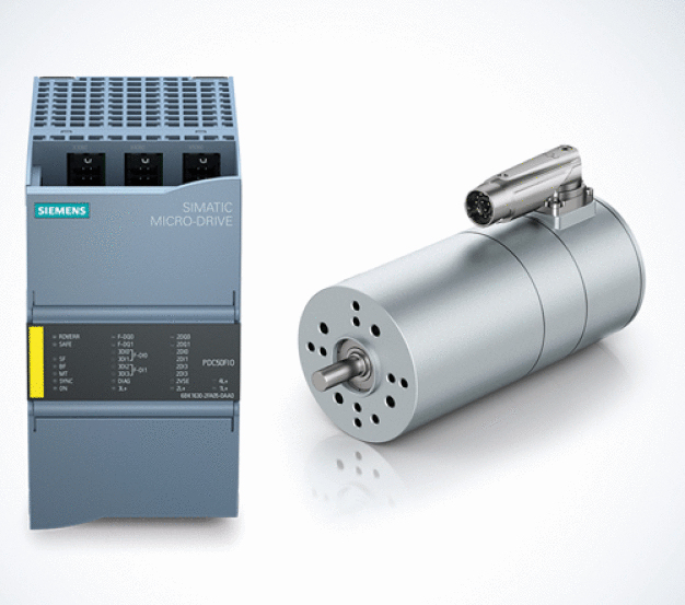 Siemens Simatic Micro-Drive setzen auf Antriebslösungen von ebm-papst, hier der ECI-63.XX-K1 mit industrietauglichem Stecker. (Bild: ebm-papst) / Siemens’ Simatic Micro-Drive relies on drive solutions from ebmpapst. Shown here: the ECI-63.XX-K1 with an industrial plug. (Photo: ebm-papst)