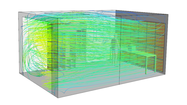 FEM- und CFD-Simulation eines ProTECT-Reinraum-Schutzkonzeptes.