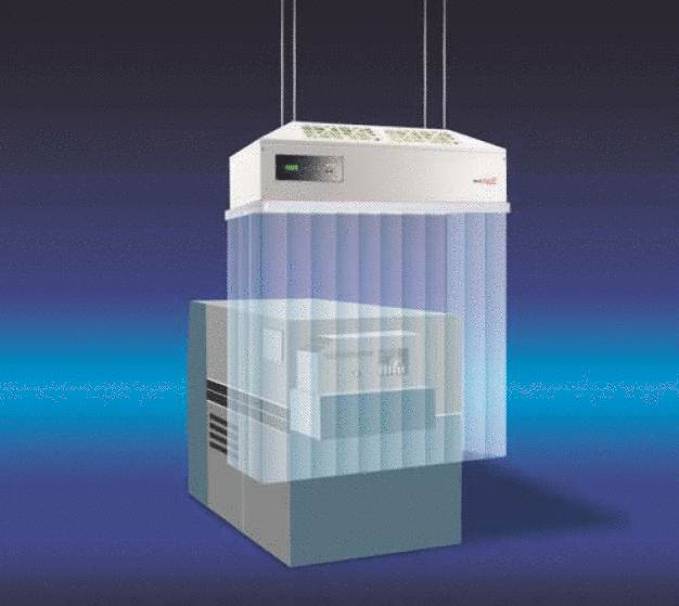 Bild 3: Hängendes Modul mit Lamellenvorhang / Picture 3: Suspended module with strip curtain