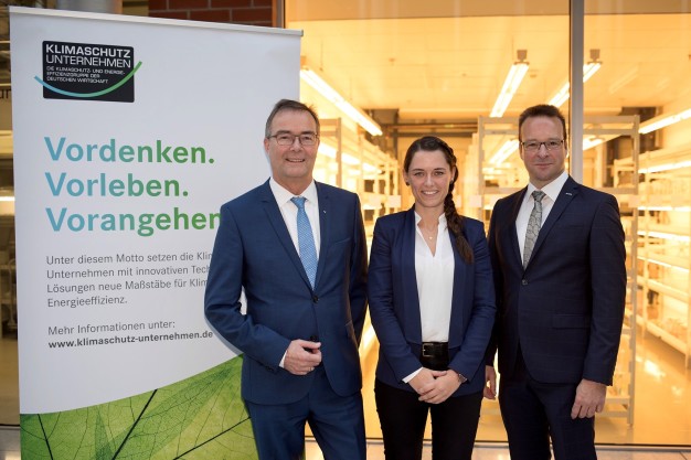 Neuer Vorstand von Klimaschutz-Unternehmen e.V.: (v. l.) Jörg Schmidt, Annika Trappmann, Markus Mettler