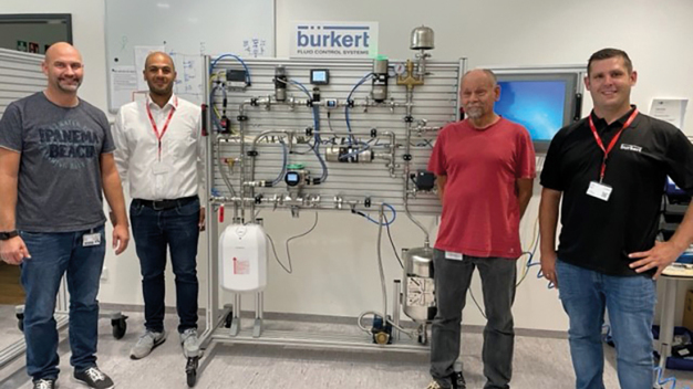 Mobile Schalttafel für Schulungen, Tests, Präsentationen und Messen. (Quelle: Bürkert Fluid Control Systems)