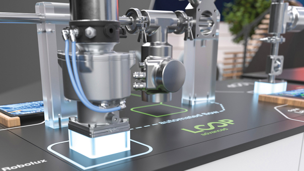 Batch-Dosing für präzise, verlustfreie pharmazeutische Abfüllprozesse, das zudem eine moderne Benutzeroberfläche und eine automatische Nachlauf- bzw. Überlaufkorrektur bietet. (Quelle: Bürkert Fluid Control Systems)
