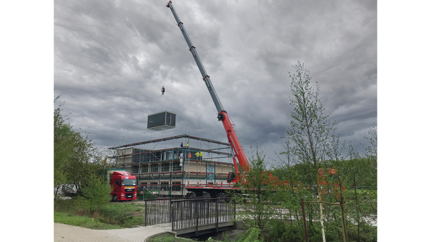 Modulstellung des zweiten Obergeschosses an der Carl von Ossietzky Universität Oldenburg (Foto: Cadolto Modulbau GmbH)