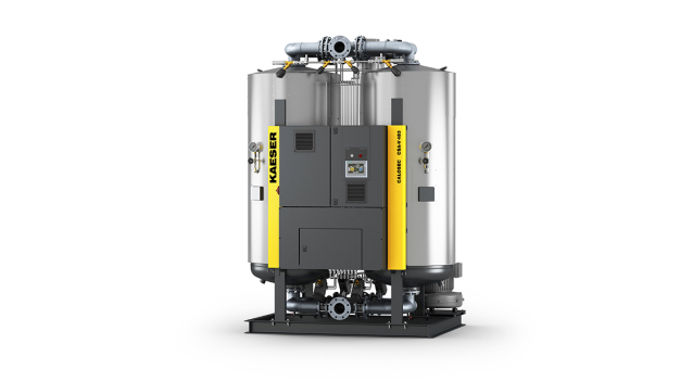 With the warm-regenerating adsorption dryer Calosec, reliable and particularly energy-efficient overall solutions can also be implemented in especially sensitive industries such as the semiconductor industry. (Copyright: KAESER KOMPRESSOREN SE)