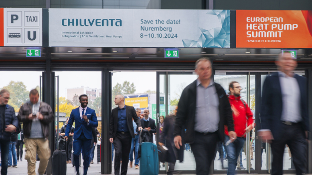 Entrance area Mitte with the date of the Chillventa from 8 - 10 October 2024