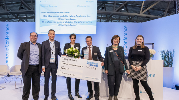 Der Cleanzone Award wird an Innovationen in der Reinraumtechnik verliehen. Bild 2019 (Quelle: Messe Frankfurt Exhibition GmbH / Petra Welzel)
