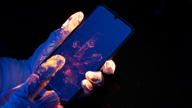 Sichtbare Kontamination: Fluoreszierende Partikel visualisieren unter UV-Licht sämtliche Verschmutzungen. © CONRADYGRUPPE Verwaltungs GmbH, Gottmadingen Sichtbare Kontamination: Fluoreszierende Partikel visualisieren unter UV-Licht sämtliche Verschmutzungen. © CONRADYGRUPPE Verwaltungs GmbH, Gottmadingen