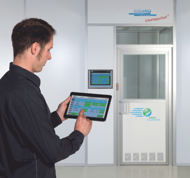 Das SCHILLING CleanRoom ControlSystem CR Control® ermöglicht eine übersichtliche Kontrolle und Regelung aller einzelnen Reinraumkomponenten.