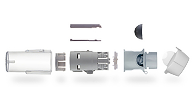 Gerresheimer entwickelte und produziert die Gehäusebaugruppe des wiederverwendbaren Respimat®. / Gerresheimer develops and produces the Respimat® reuseable inhaler housing module.