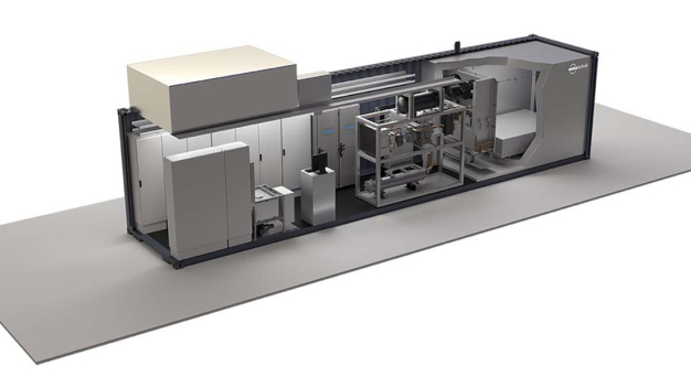 Das Plug&Test Lab integriert Prüfkammer, Prüftechnik und Bedienplatz in einem Container. / The Plug&Test Lab integrates test chamber, test technology and operating station in one container.