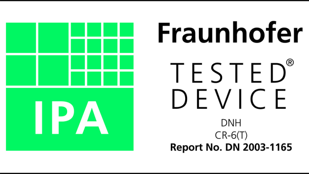 Testbericht Fraunhofer IPA, Zertifikat Tested Device