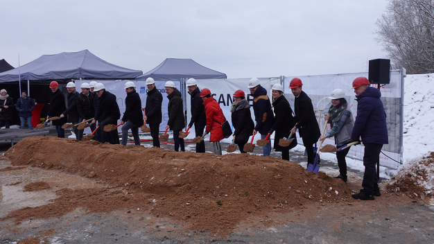 More than 120 participants attended the groundbreaking ceremony and festivities at the new Sanner location in the industrial estate “Stubenwald” in Bensheim, Germany, on January 21, 2023.
