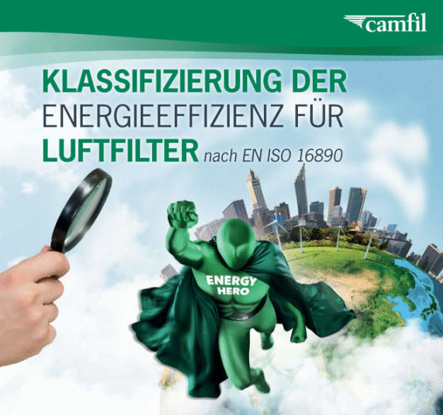 Klassifizierung der Energieeffizienz für Luftfilter nach EN ISO 16890 (Bild: Camfil)