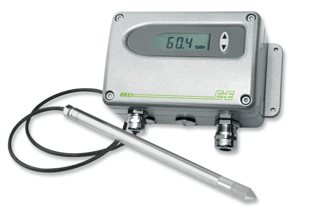 EE23 Feuchte und Temperatur Messumformer mit Metallgehäuse. (Foto: E+E Elektronik Ges.m.b.H.) / EE23 humidity and temperature transmitter with metal enclosure. (Photo: E+E Elektronik GmbH)