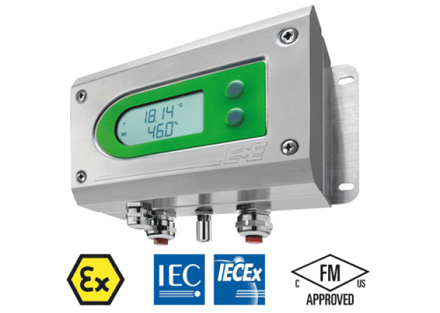 Abbildung 1: Der Feuchte & Temperatur Messumformer EE300Ex von E+E Elektronik erfüllt internationale Standards für eigensichere Anwendungen. (Foto: E+E Elektronik GmbH) / Figure 1: The EE300Ex humidity & temperature transmitter from E+E Elektronik conforms to international standards for intrinsically safe applications. (Photo: E+E Elektronik GmbH)