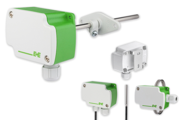 Abbildung 1: Passive Temperaturfühler-Serie für die HLK- und Gebäudetechnik von E+E Elektronik. (Foto: E+E Elektronik GmbH) / Figure 1: Passive temperature sensors for HVAC and building technology from E+E Elektronik. (Photo: E+E Elektronik GmbH)