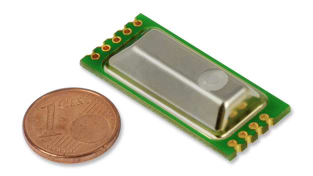 Abb. 1: EE895 Sensormodul für CO2, Temperatur und Umgebungsdruck. (Foto: E+E Elektronik Ges.m.b.H.) / Fig. 1: EE895 sensor module for CO2, temperature and pressure. (Photo: E+E Elektronik GmbH)