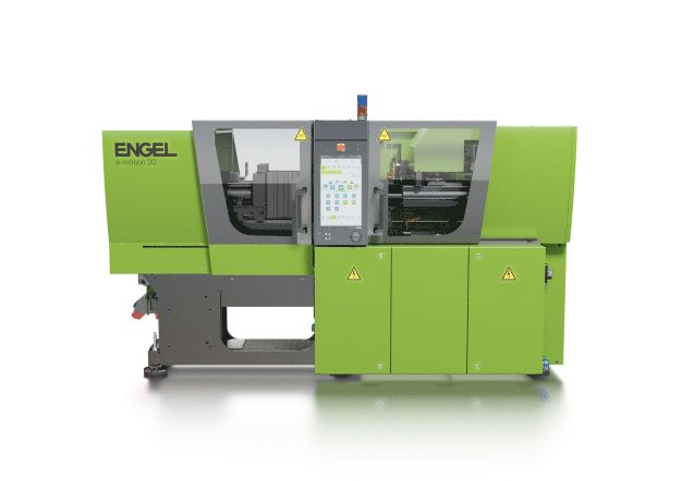 Die vollelektrische und holmlose ENGEL e-motion 30 TL Spritzgießmaschine präsentiert sich auf der Chinaplas 2015 mit einer Anwendung aus der Elektronikindustrie. Mit höchster Präzision fertigt sie 60-fach-Board-to-Board-Steckverbinder. (Bild: ENGEL) / The all-electric and tie-bar-less ENGEL e-motion 30 TL will be put through its paces at Chinaplas 2015 with an application from the electronics industry. The machine will be producing 60x board-to-board plug-in connectors to exacting precision standards. (Picture: ENGEL)