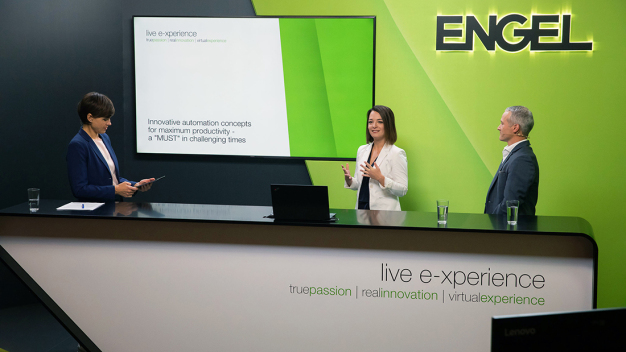Die virtuelle, interaktive Plattform ermöglicht allen Kunden, Partnern und Interessierten weltweit eine sichere und zugleich effiziente Teilnahme am ENGEL live e-symposium 2021. (Bild: ENGEL) / The virtual, interactive platform gives all customers, partners and interested parties worldwide a safe, and at the same time efficient, option for taking part in the ENGEL live e-symposium 2021. (Picture: ENGEL)