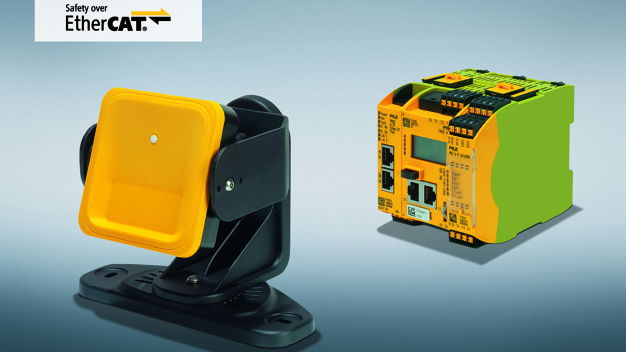 Das sichere Radarsystem PSENradar von Pilz bietet neue Anwendungen: Die Sensoren PSEN rd1.2 sensor F-FOV sowie PSEN rd1.2 sensor F-FOV LR erweitern die Möglichkeiten, Sichtfelder zu konfigurieren, das neue Auswertegerät PSEN rd1.x SD I/O FSoE analysing unit die FSoE-Anbindung. (Foto: © Pilz GmbH & Co. KG)
