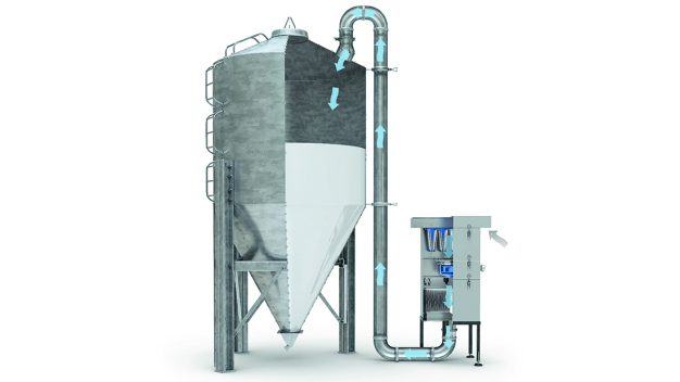 Das Tank Überdrucksystem TPU 500 schützt Flüssigkeiten in Silos vor Produktkontamination. (Bildquelle: Freudenberg Filtration Technologies)
