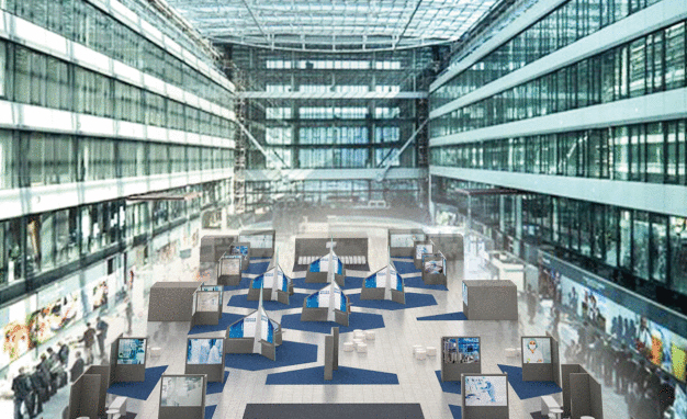 The Squaire – die topmoderne Location – mit bester  Erreichbarkeit innerhalb des Flughafens Frankfurt.